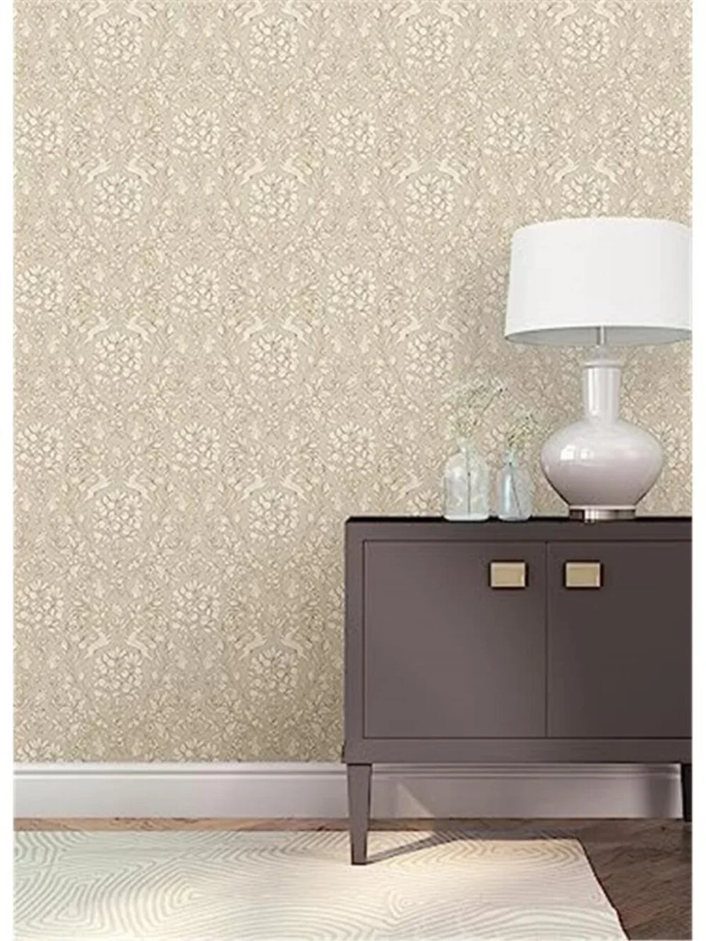 Taupe Peel and Stick Wallpaper Removable Self Adhesive Vinyl Wall Decor 18 Ft